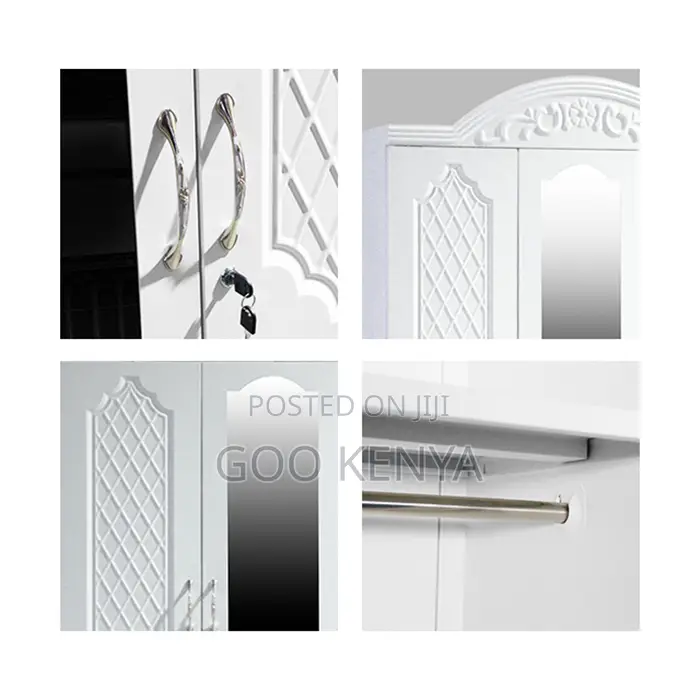 Home Wardrobe; Double Door MDF Clothing Cabinet
