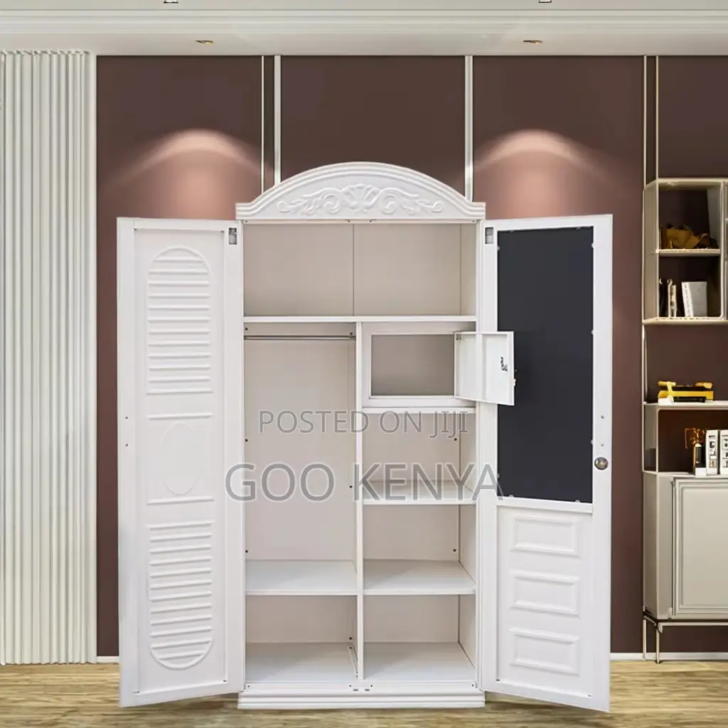 Home Wardrobe; Double Door MDF Clothing Cabinet