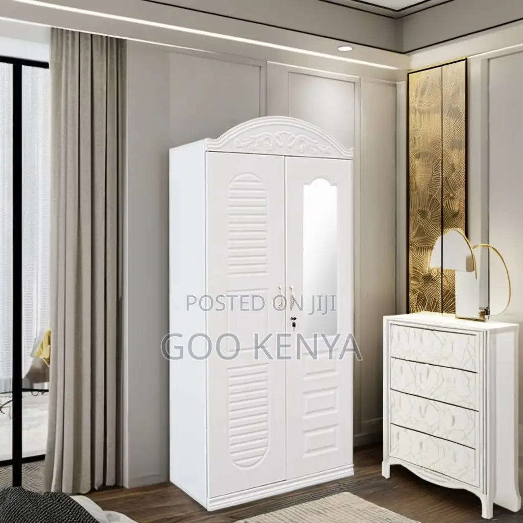 Home Wardrobe; Double Door MDF Clothing Cabinet