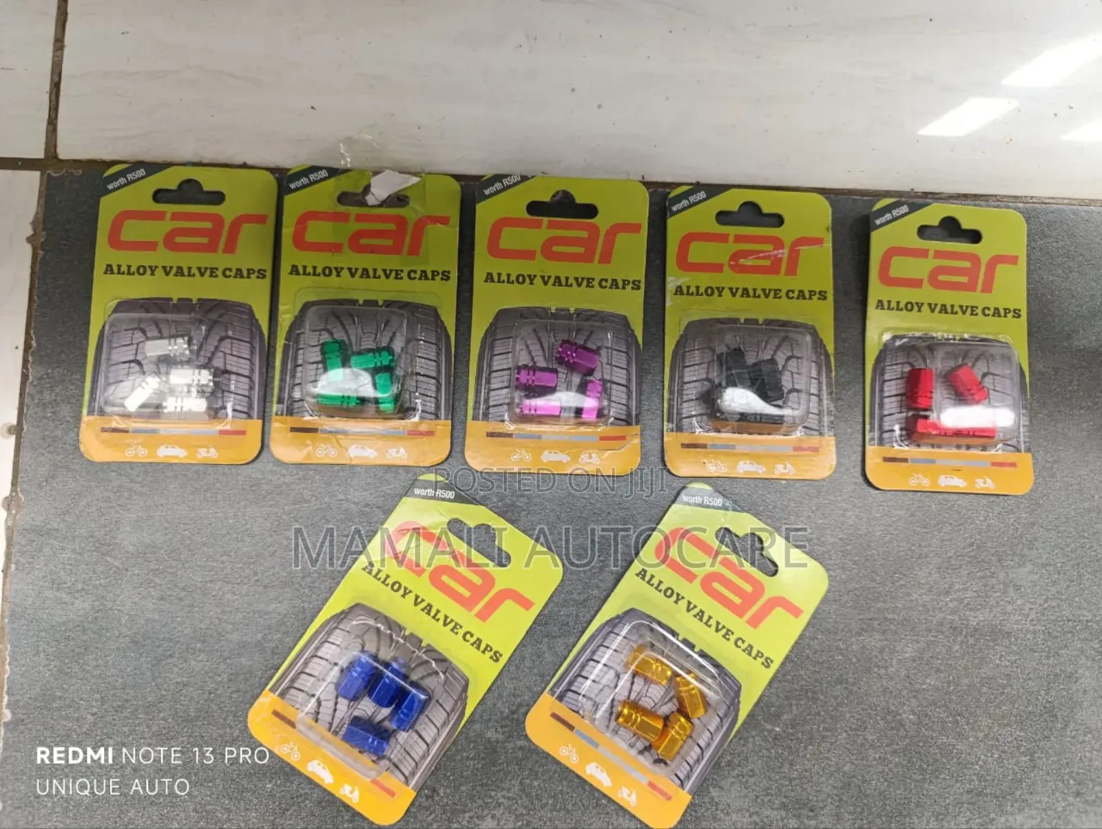 4 PCS Metallic Valve Caps Silver, Gold, Red, Blue, Black, Green