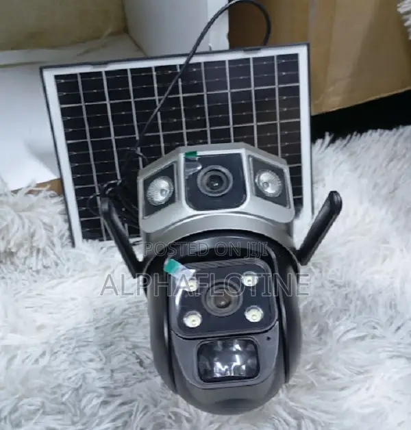 Dual Lens Dual Screen View Wifi Solar Powered Camera
