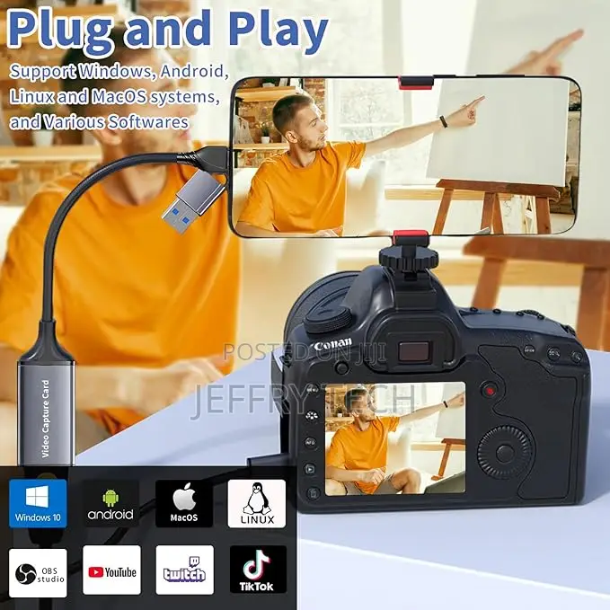 Hdmi Capture Card 1060p at 60hz, at 30hz (Usb C Usb A)