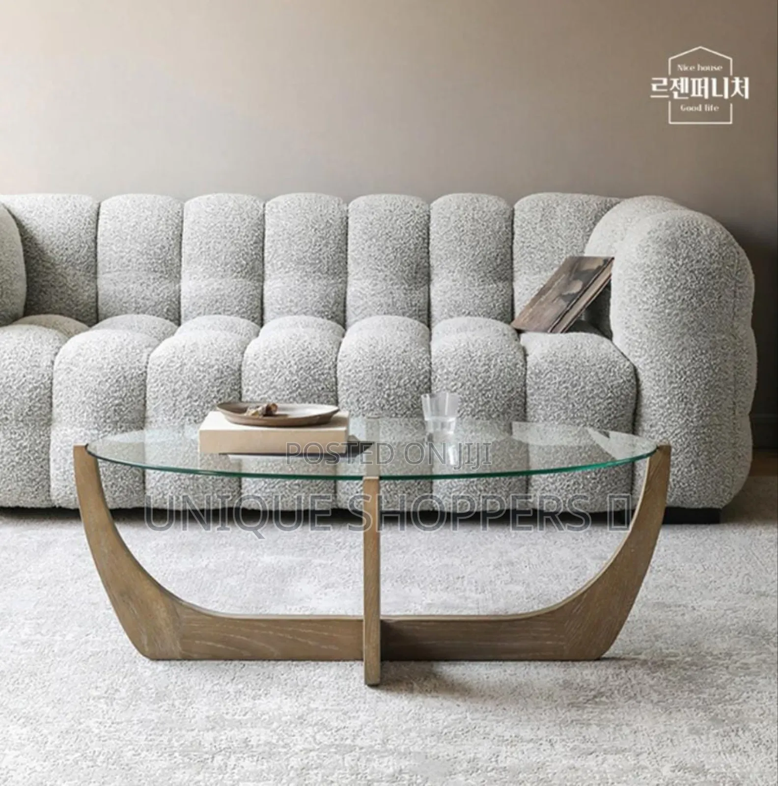 Modern Coffee Table
Wooden Base With Tampered Glass Top