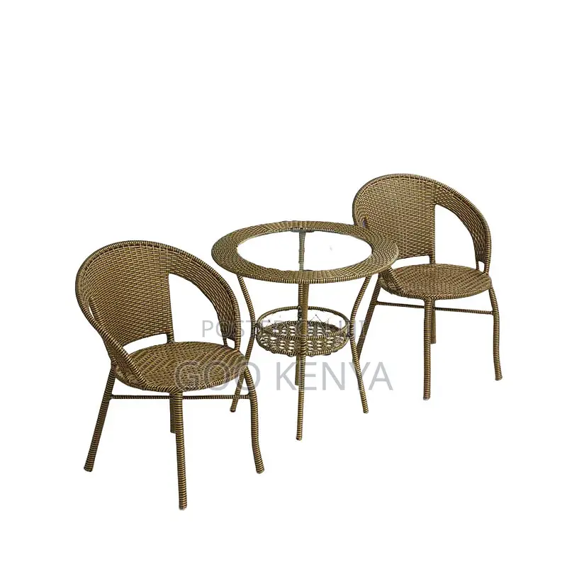 Outdoor Set; Elegant 3-Piece Outdoor Rattan Patio Set