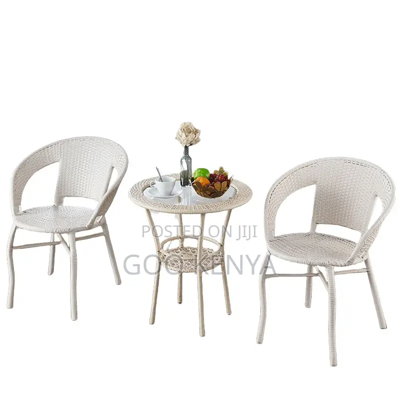 Outdoor Set; Elegant 3-Piece Outdoor Rattan Patio Set