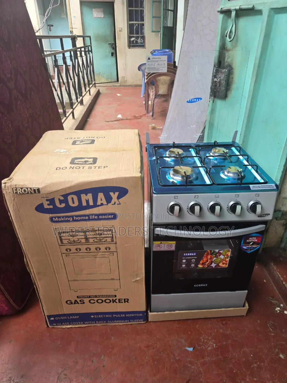 50*55 Ecomax Full Gas Standing Cooker Black