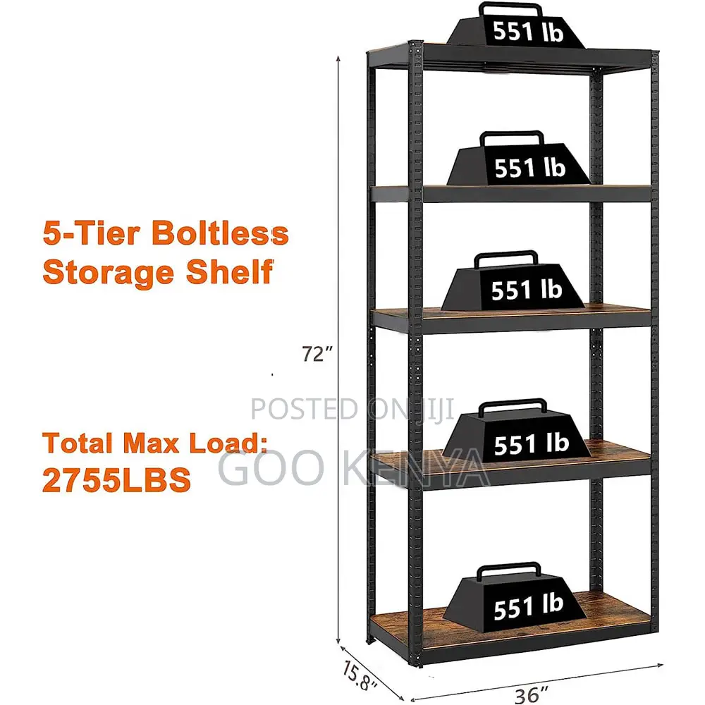 Office Bookshelf; Multi-Tier Living Room Bookcase With Open Display
