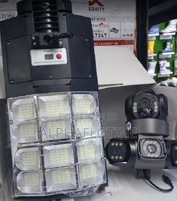 V380 Triple Lens 4g Floodlight Camera 180w