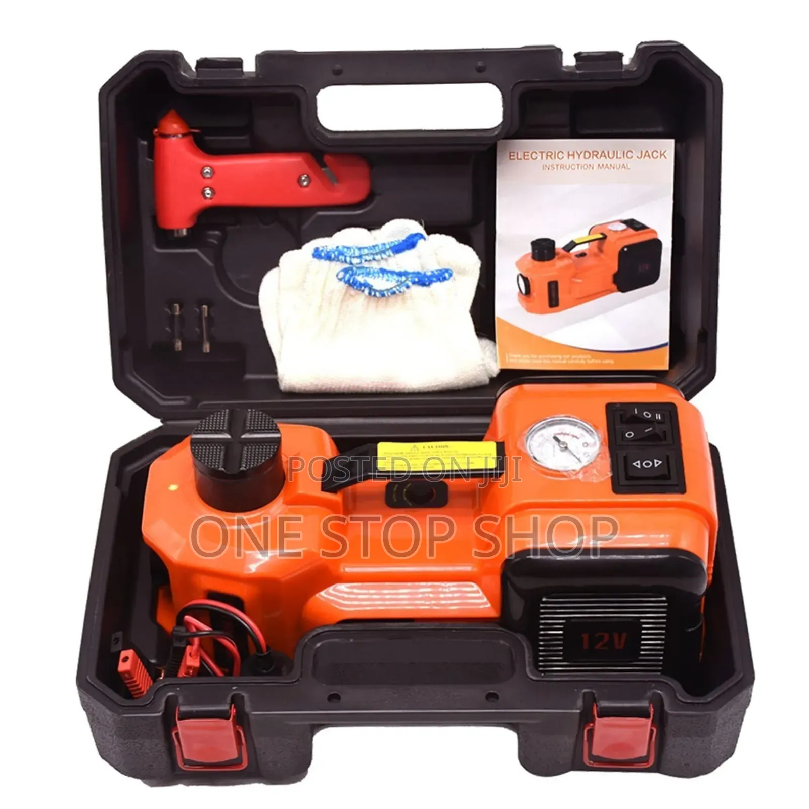Car Jack 5ton 12v Hydraulic Jack With Built in Led Torch Compressor