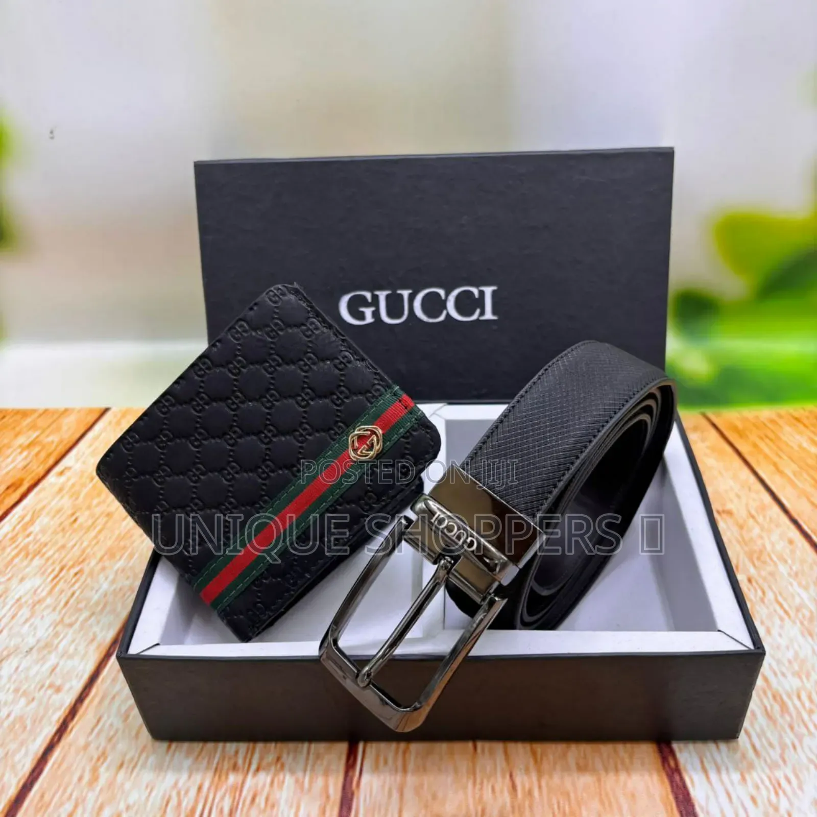 Mixed Brands Belt Wallet Set