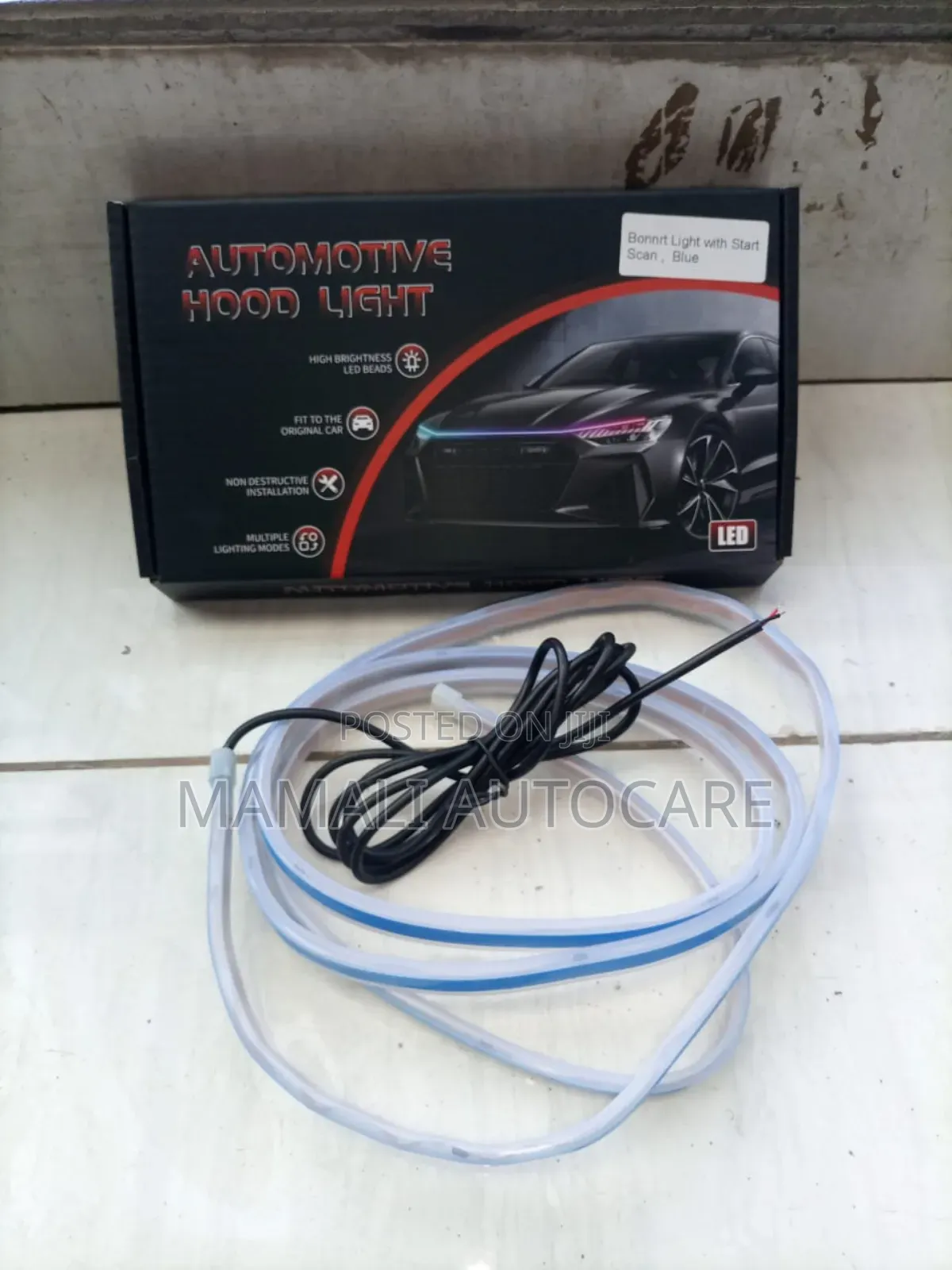 Car Bonnet Blue Light 1.8m With Start Scan/ 1.8 M Car Bonnet Light