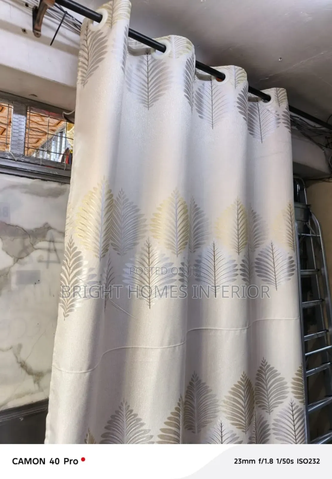 Beige Floral Curtain Available Heavy Duty Curtain