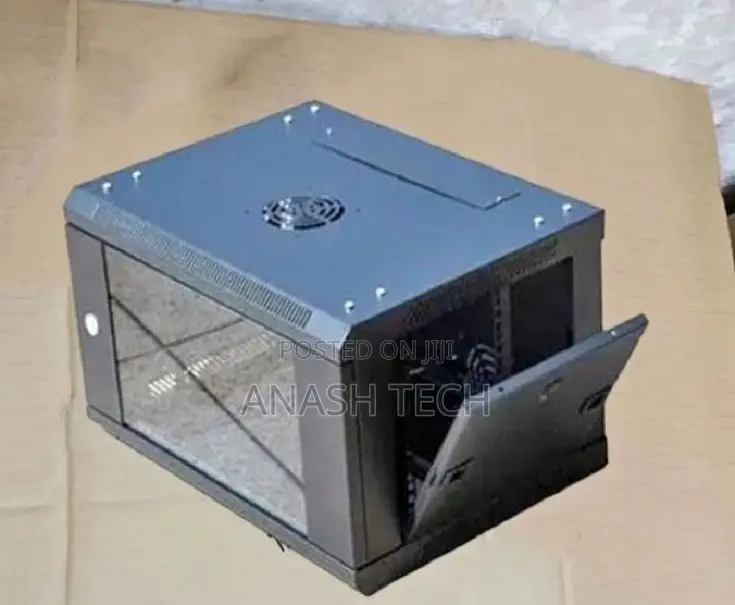 4u Deep Wall Mount Data Cabinet - Black Network Data Cabinet