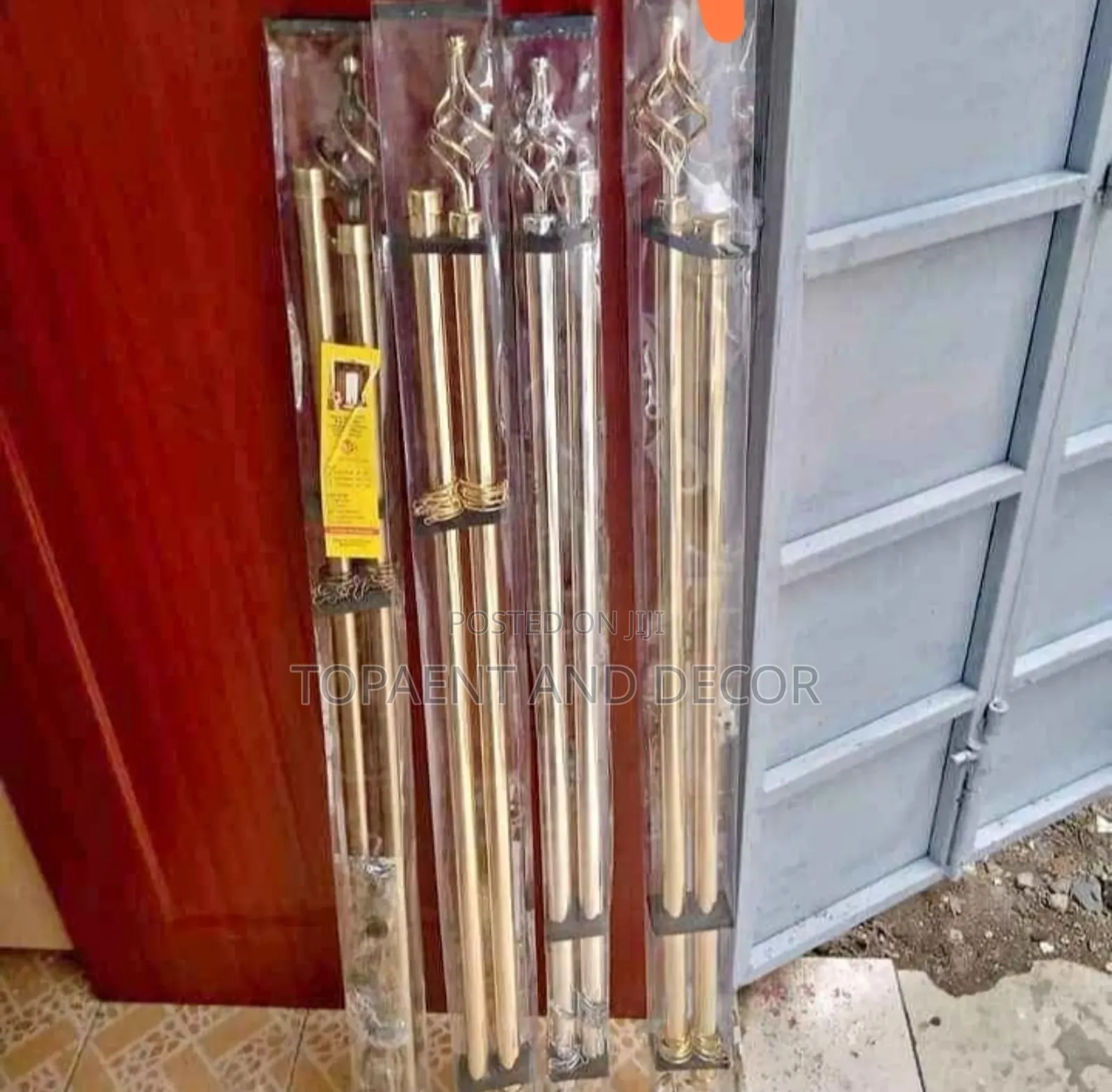 Classic Gold Curtain Rods for 2 Meters
