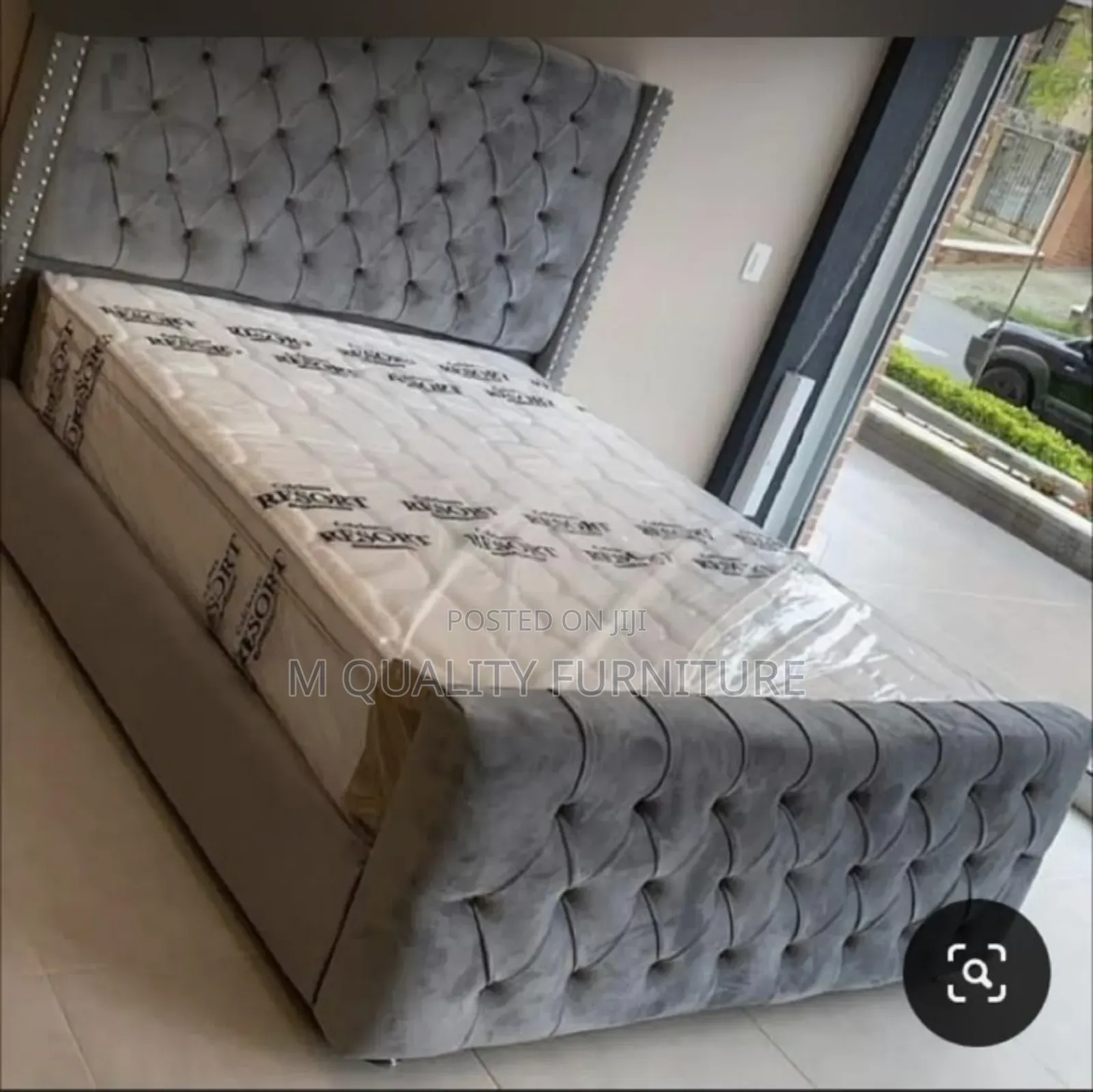 Light Gray Tufted Beds