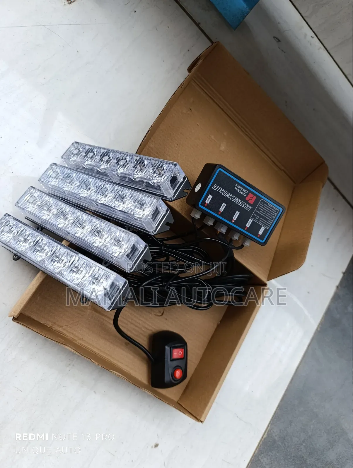 Red Blue Vip Grill Led Lights Car Styling, Universal Fit