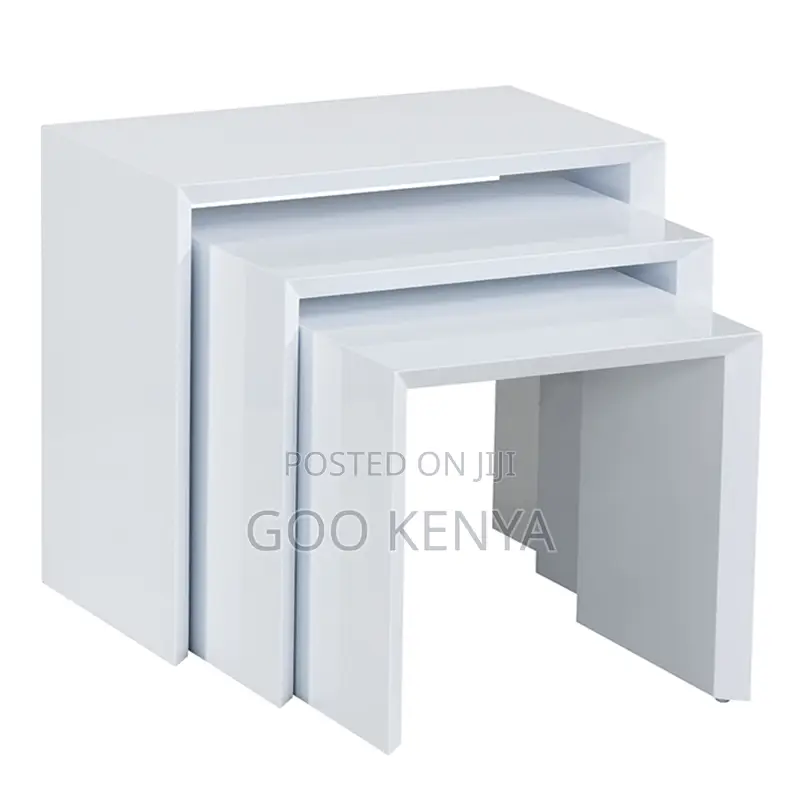 Coffee Table; Smooth Finish MDF Nesting Tables