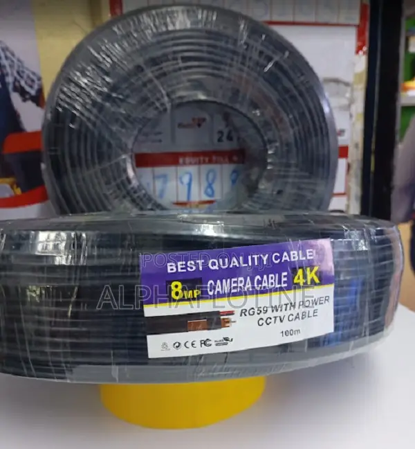 High-Quality Video, Power R-59 With Power CCTV Cable