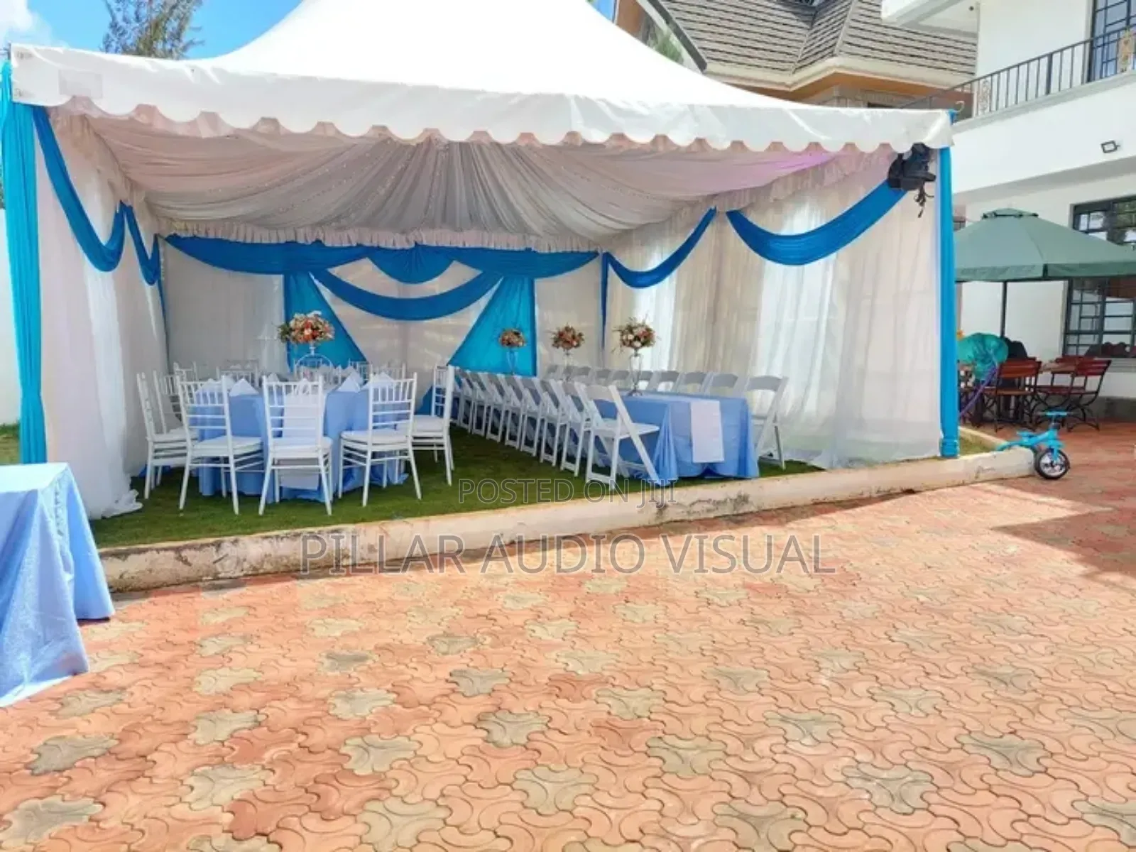 The Birthday Set Up, Chairs Tents, Seats Tables Tents