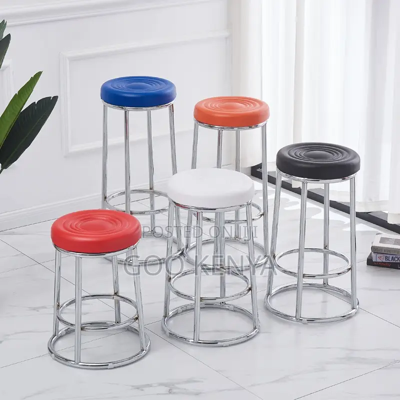 Bar Stool; Modern Titanium European Round Stool