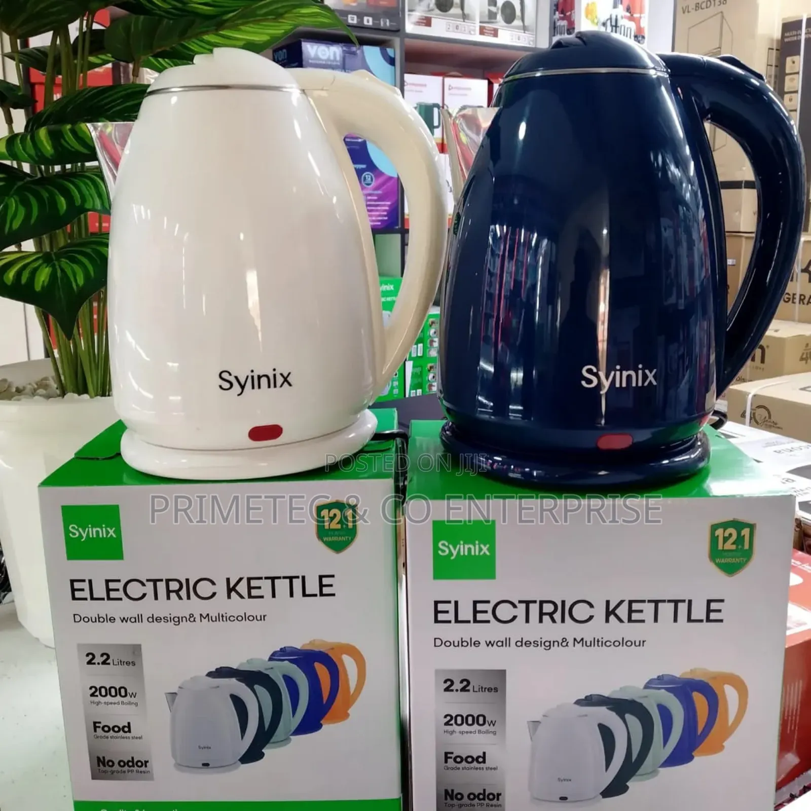 Synik Kettle Colors Available Black and White 2.2 Litres