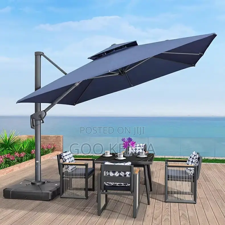 Garden Umbrella; Solar Powered Patio Umbrella
