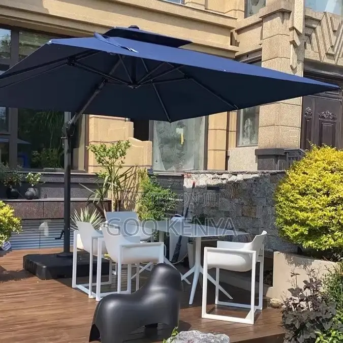 Garden Umbrella; Solar Powered Patio Umbrella
