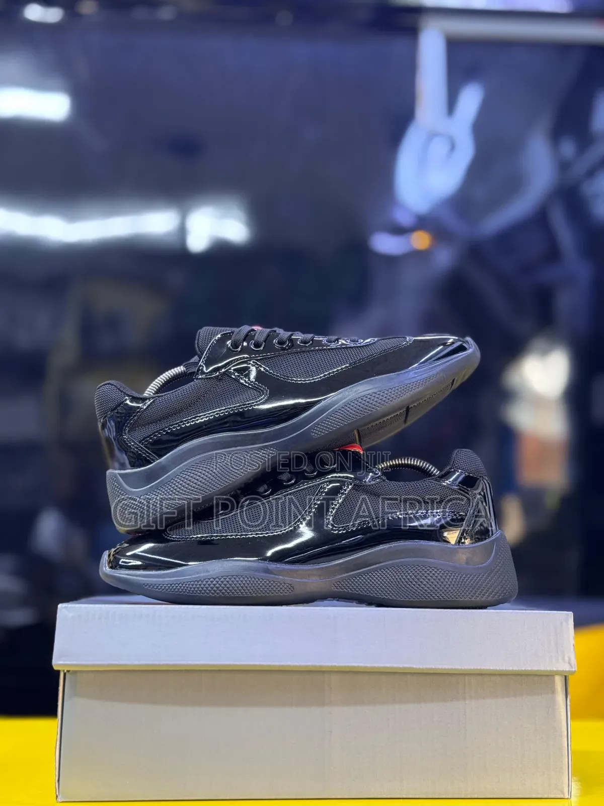 Prada Men, American Cup Sneakers “Black”