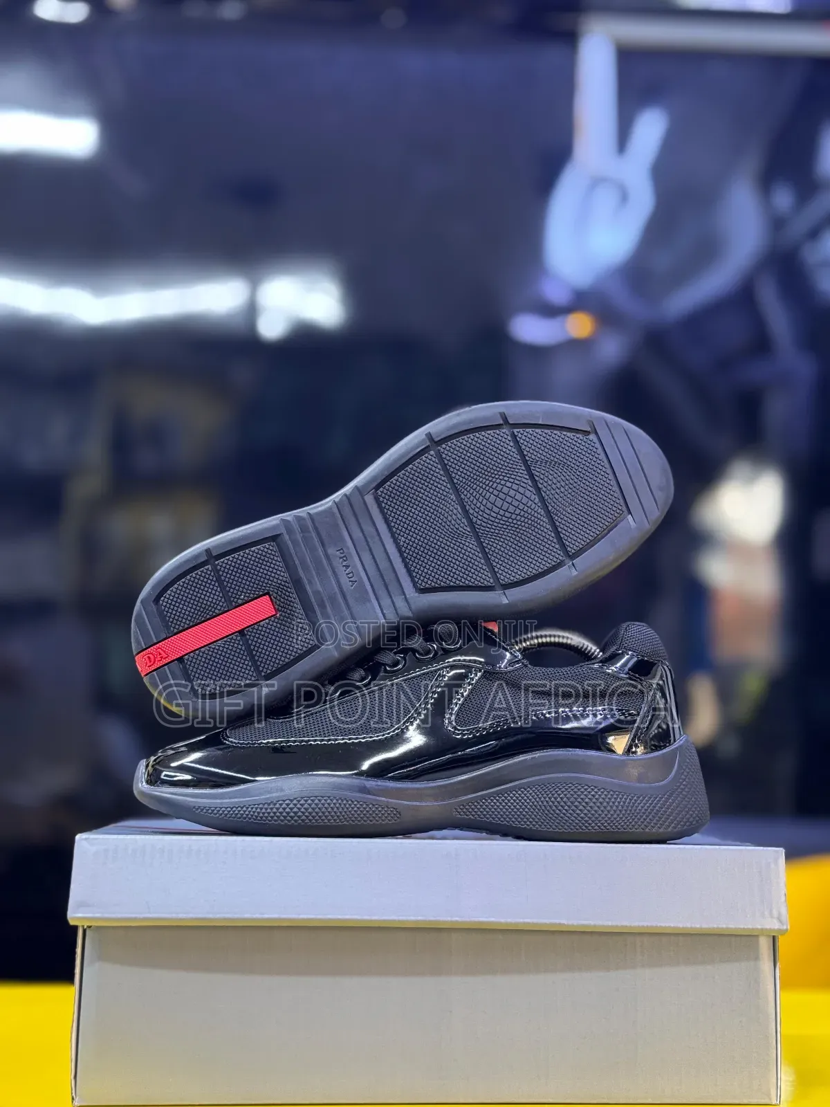 Prada Men, American Cup Sneakers “Black”