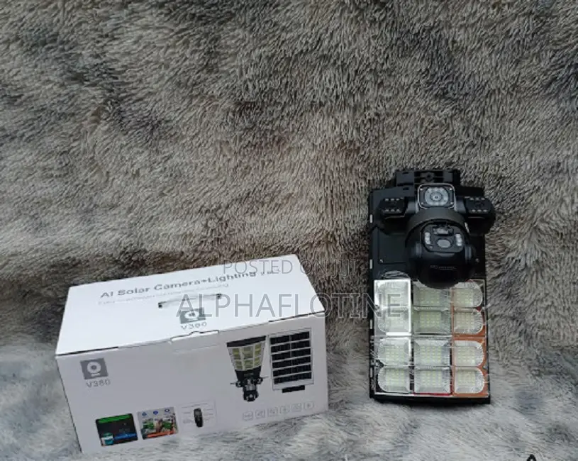 Triple Lens Floodlight Solar Camera Outdoor Home /Parking Security