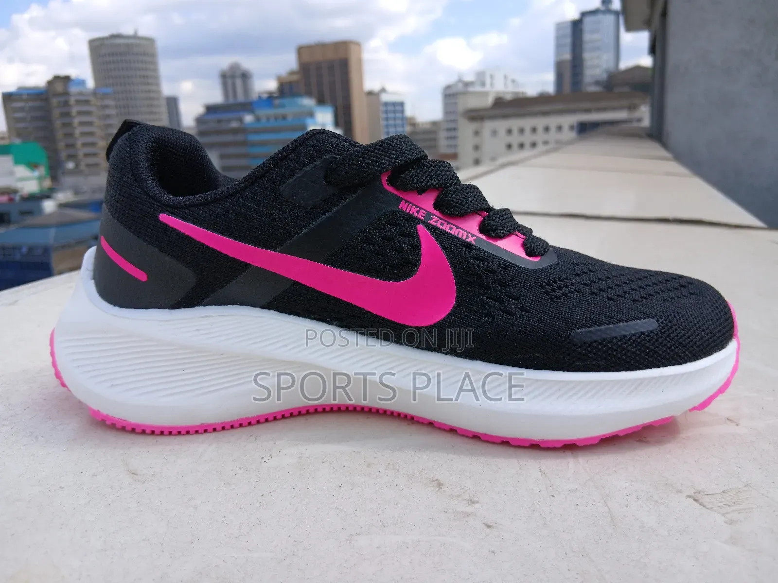 Nike Air Zoom Pink and Black Ladies Gym Sports Shoes