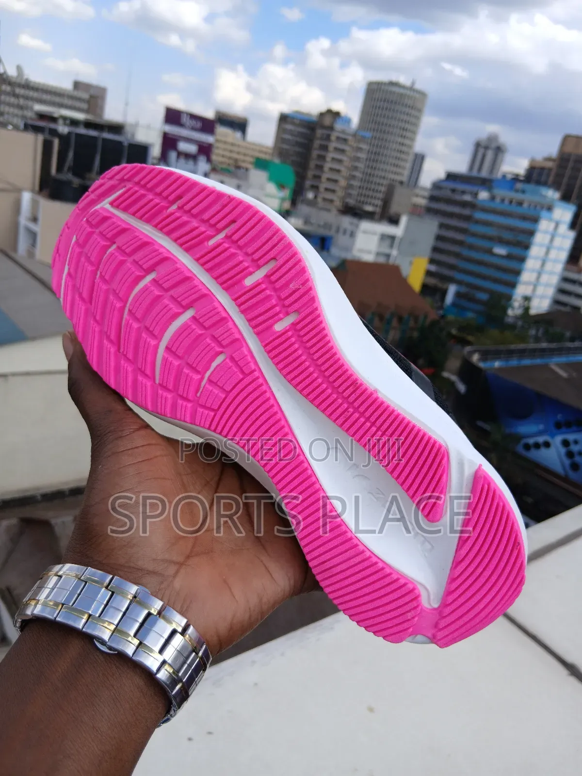 Nike Air Zoom Pink and Black Ladies Gym Sports Shoes