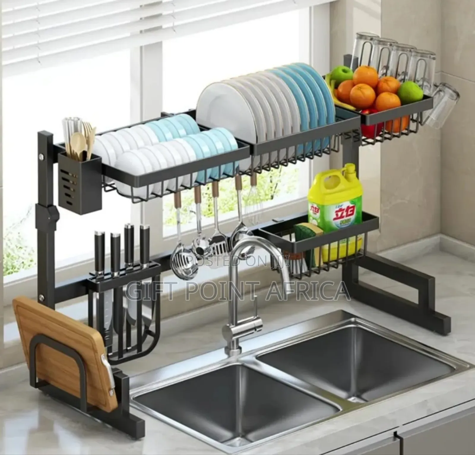 *Single Over The Sink Stainless Steel Dish Rack*