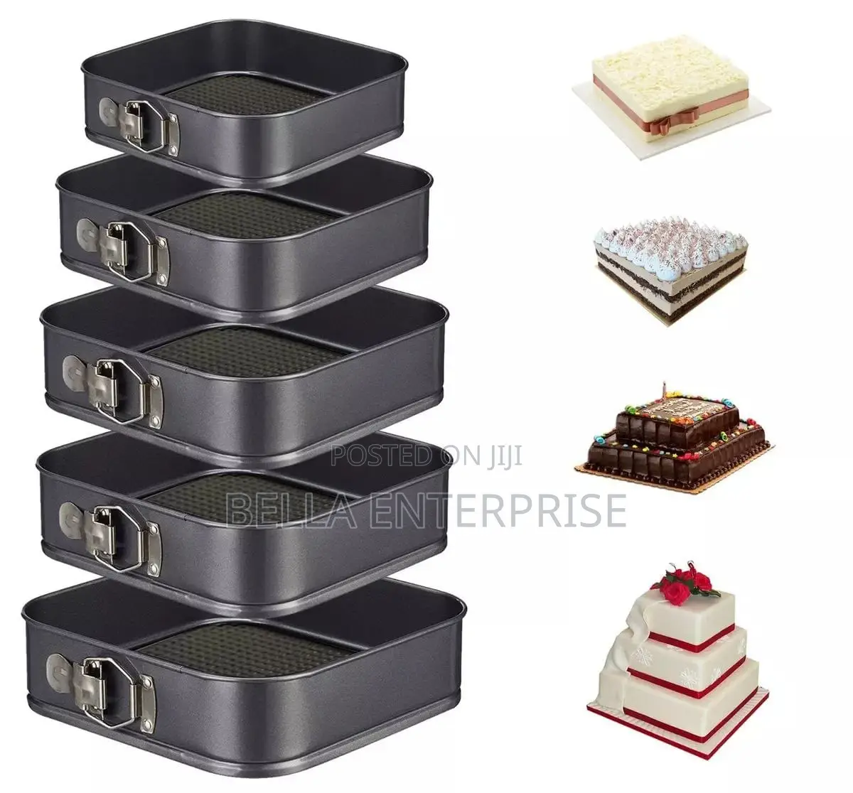 Square Baking Tins Set 6pcs/Set