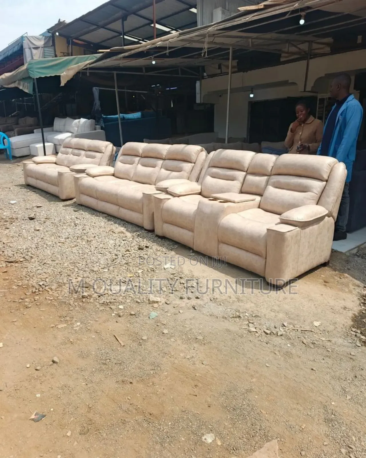 7 Seater Brown Semi Recliner Luxurious Sofa