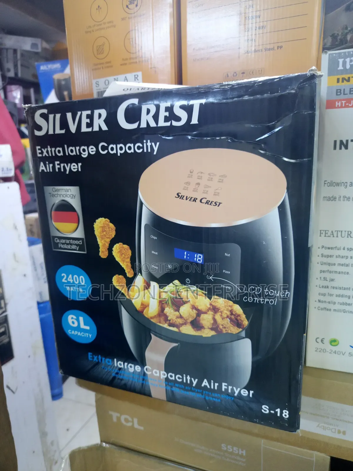 Glass Oven 6l Silver Crest Air Fryer With Touch Panel 