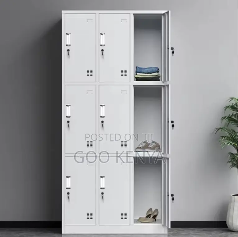 Office Cabinet; Steel 9-Door Locker Cabinet