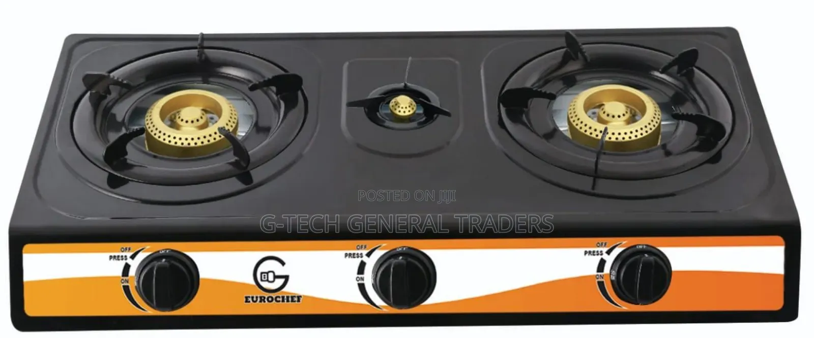 Eurochef 3burner Table Top Black Cooker