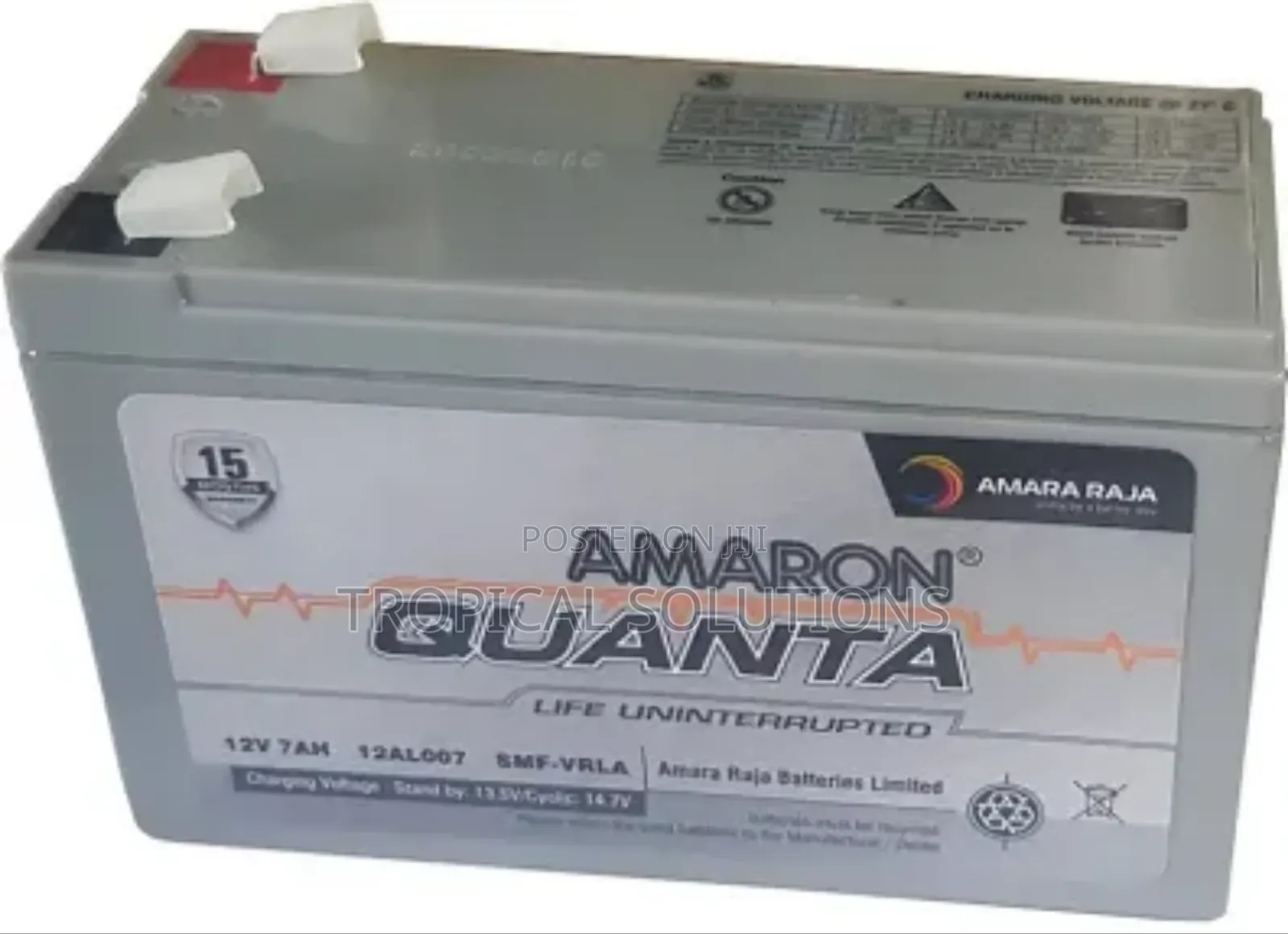 Amaron Quanta Model 12 Volts, 7 Ah Sealed