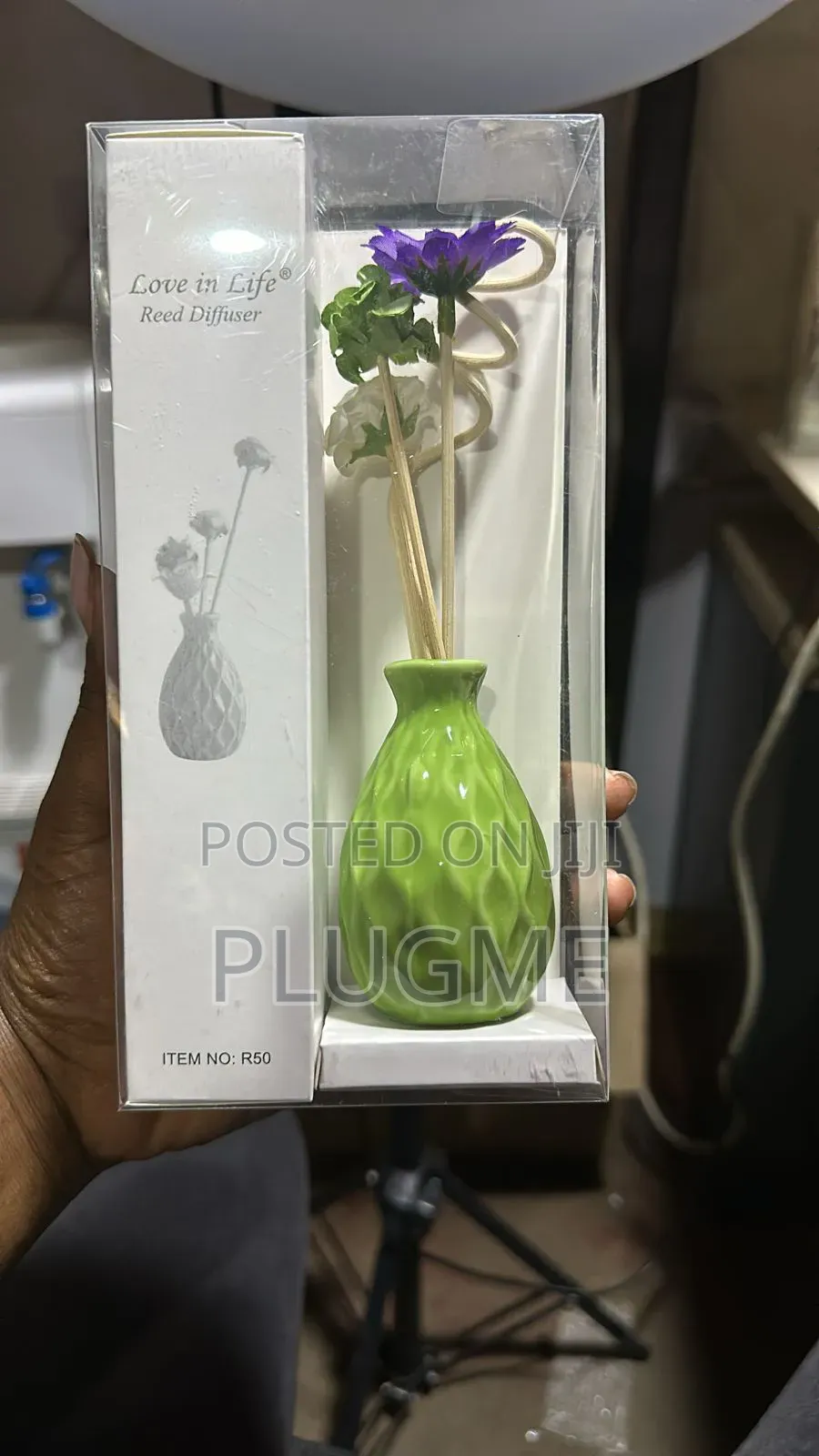 Decorative Flowers Ceramic Vase Reed Diffuser 50ml Essential Oil