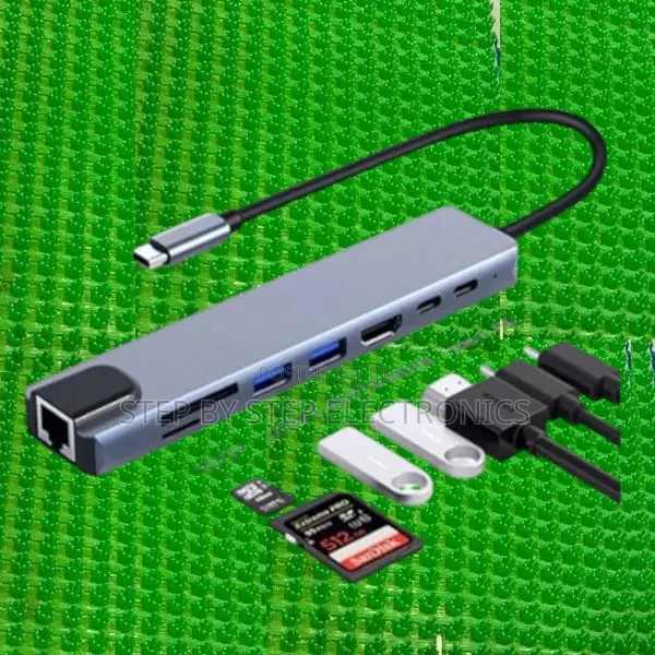 Fast Data Transfer 8-in-1 Usb-C Hub Docking Station