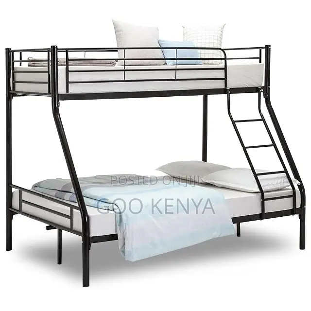 Double Decker; Heavy-Duty Metal Triple Bunk Bed