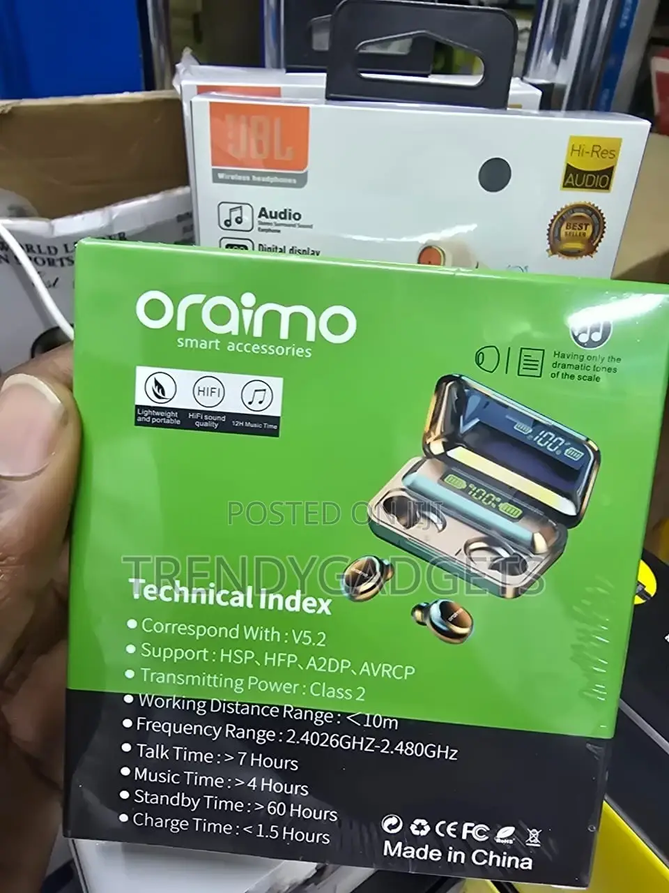 Oraimo Air F9pro+ Wireless Headset – Fast Charging Hd Audio