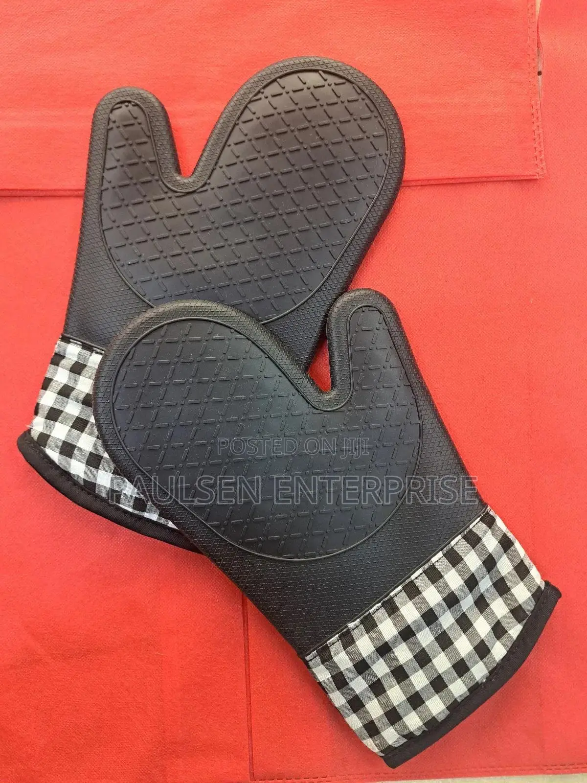 Black Silicon Oven Glove(Pair)