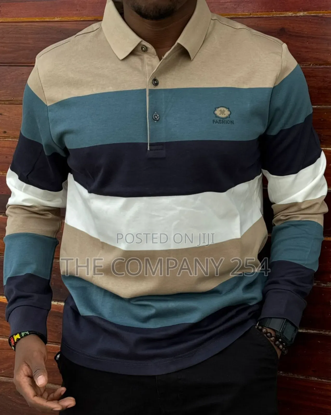 Quality Cotton Stripped Men Casual Longsleeved Collar Short Available