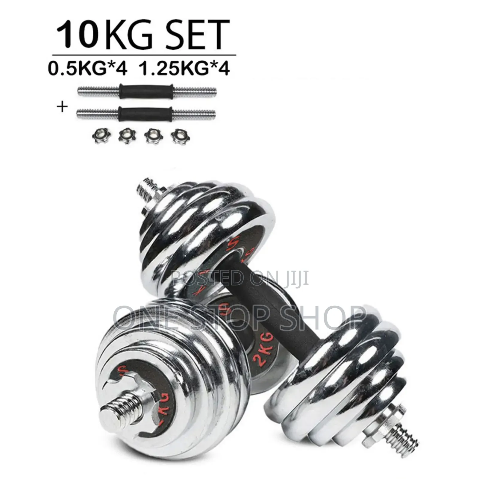 10kgchrome Plated Dumbbell Exercise Set