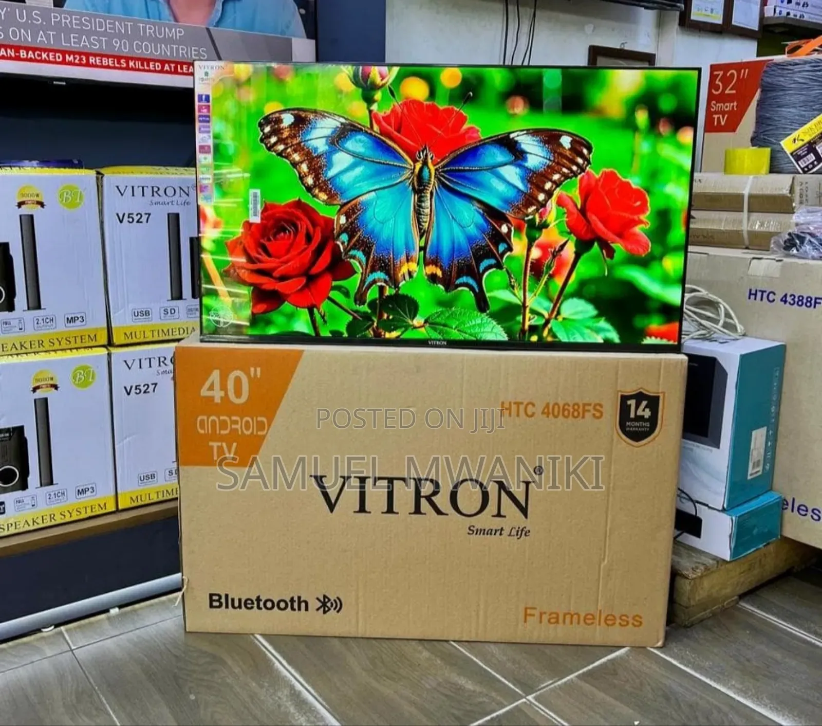 Vitron 40′′ Smart Android TV
Bluetooth Frameless Screen New Model