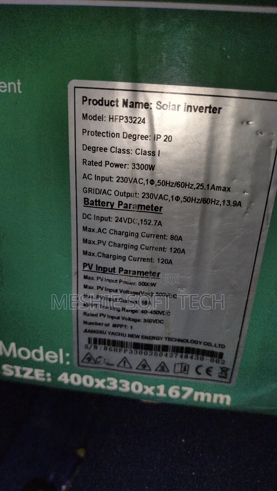 Hybrid Solar Inverter 3.3kw