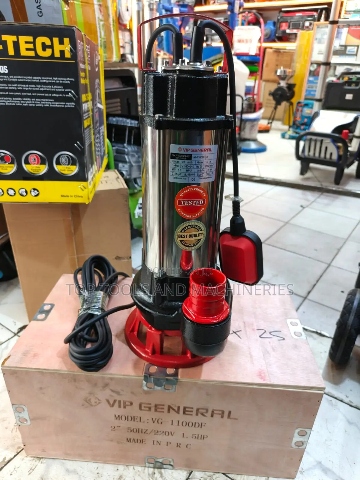 2hp 1.5kw 15mtrs Electric Sewage Submersible Pump