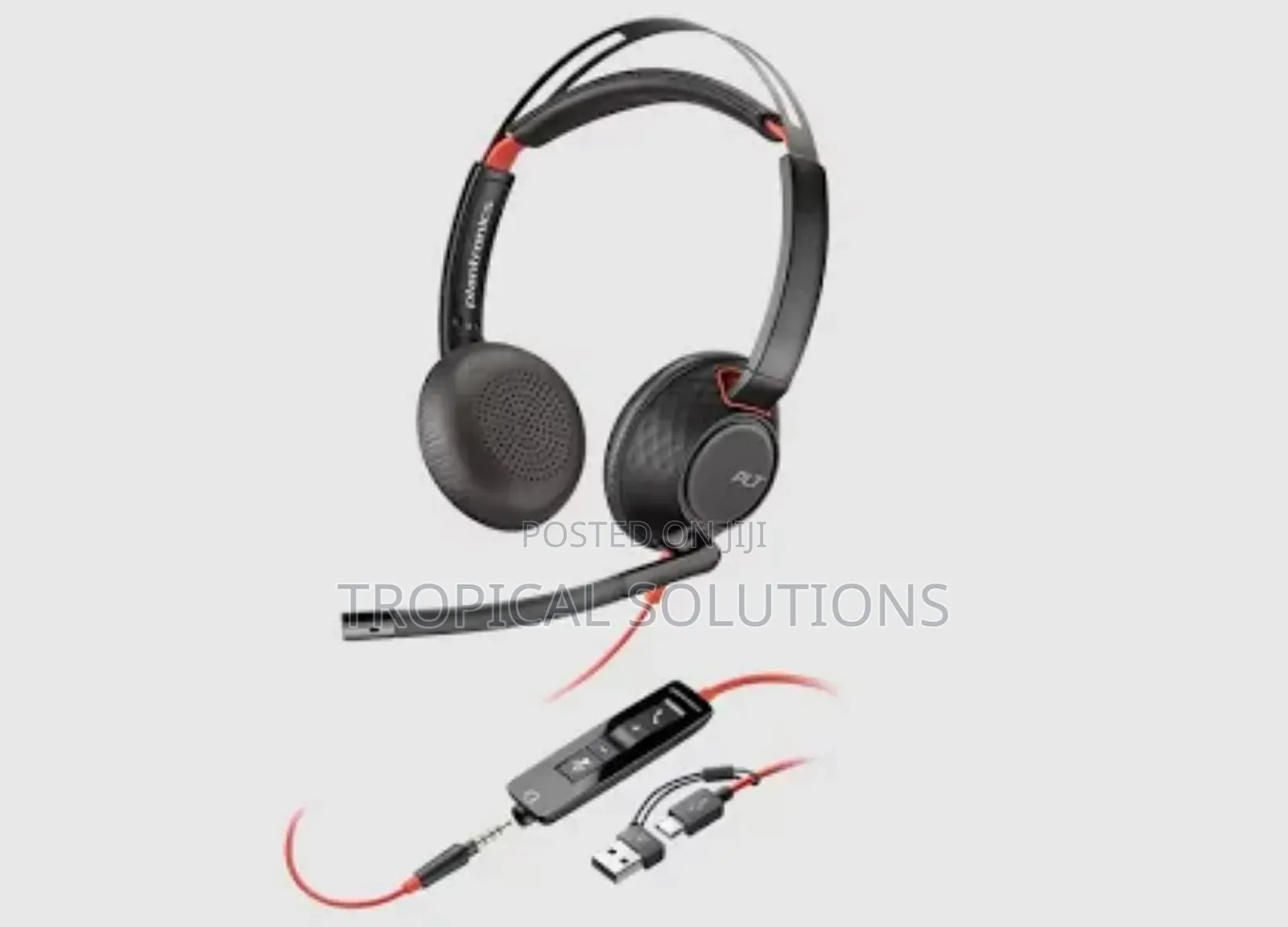 Poly Blackwire 5220 Stereo Usb -C Headset+ 3.5 Mm Plug + Usb -C/ Adapt